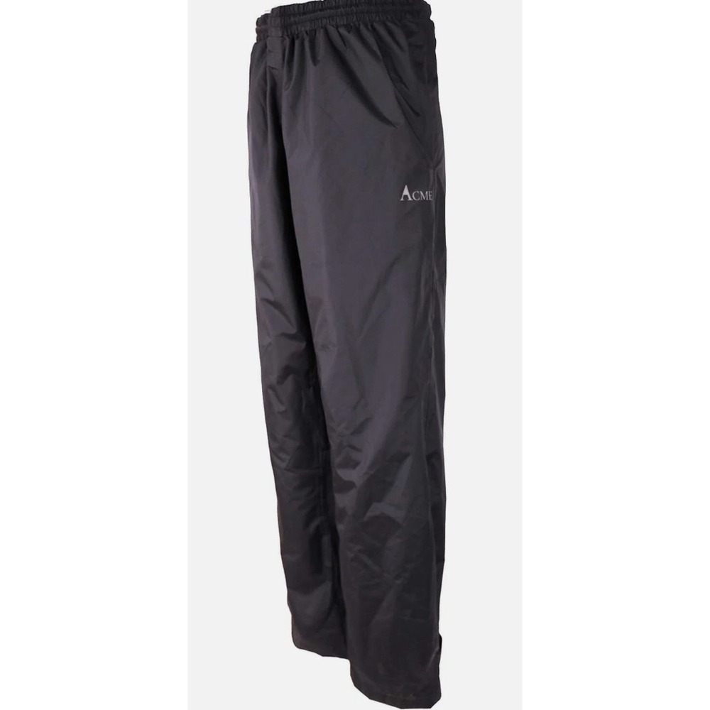 Acme Size Small Black Rain Pants Leg Closure Drawstring Waist